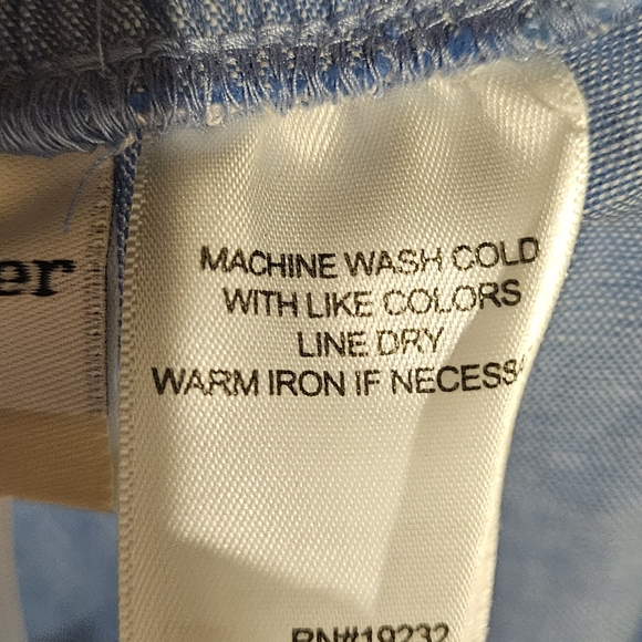 NEW! ALFRED DUNNER Flat Front Chambray Pull On Pant 24W. - Picture 6 of 6